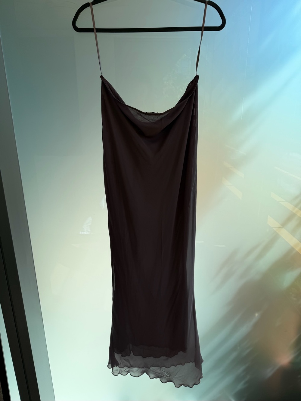 House of CB Dyana Dark Mauve Bias Cut Maxi Skirt - Picture 5 of 5